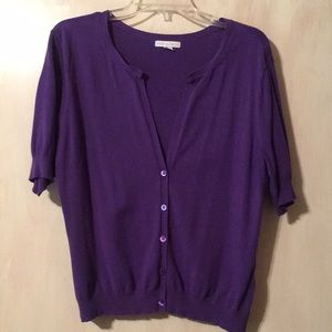 New York & Co purple cardigan